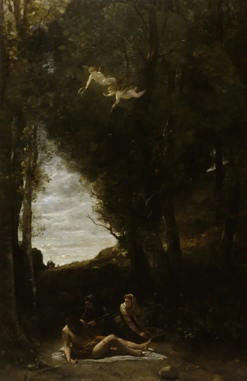 Sint Sebastianus gered door de Heilige Vrouwen - Jean-Baptiste Camille Corot