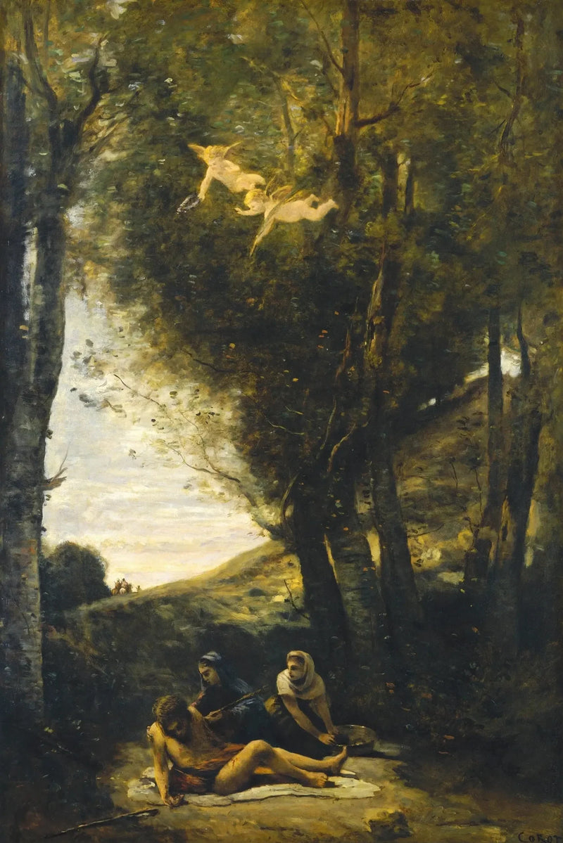 Sint-Sébastien gered door de Heilige Vrouwen - Jean-Baptiste Camille Corot