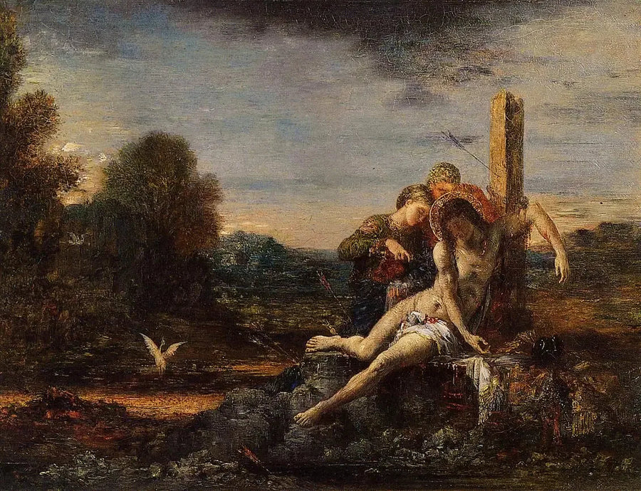 Sint Sebastiaan verzorgd door de heilige vrouwen - Gustave Moreau