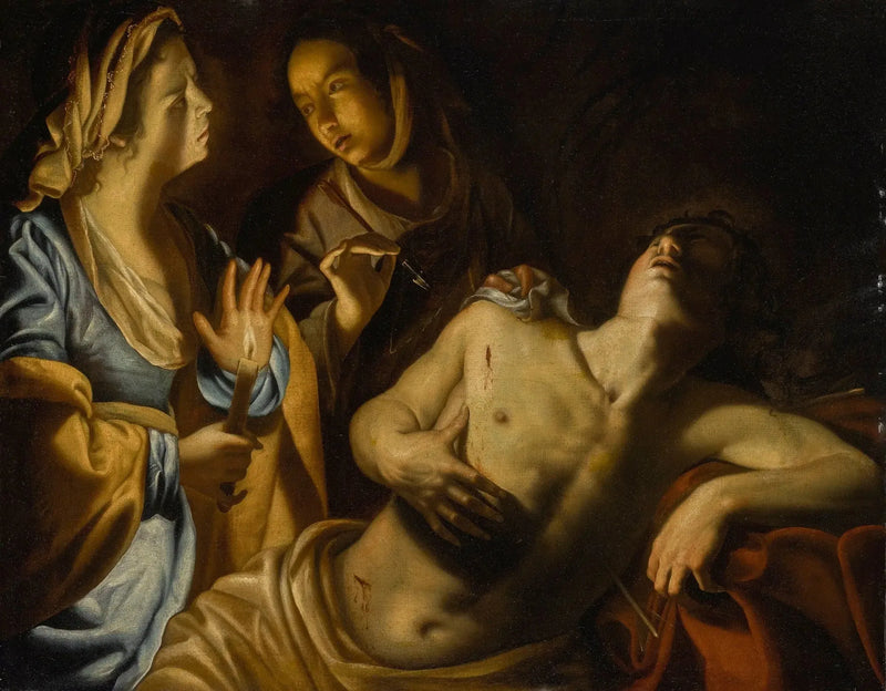 Sint Sebastianus verzorgd door Sint Irene - Artemisia Gentileschi