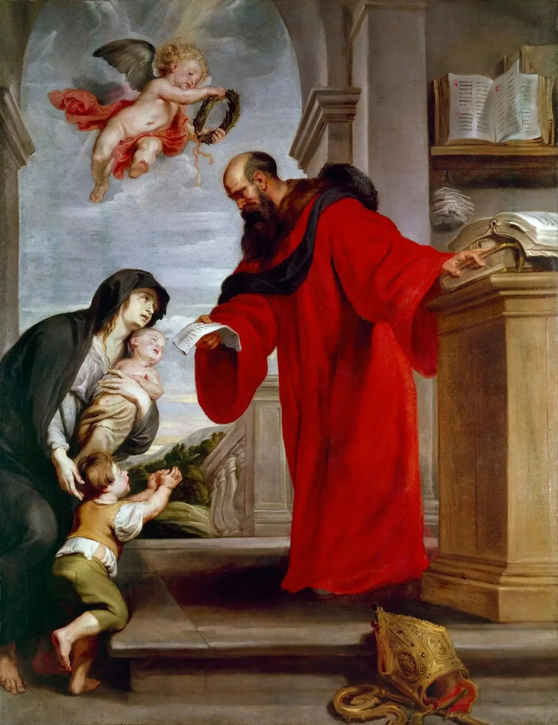 Sint-Yves van Tréguier, patroon van advocaten, verdediger van weduwen en wezen - Peter Paul Rubens