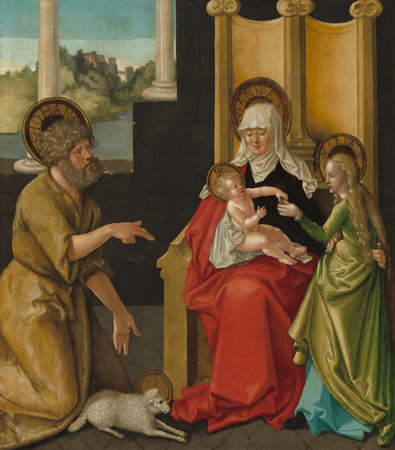Sint Anna met het Kind Jezus, de Maagd en Sint Johannes de Doper - Hans Baldung Grien