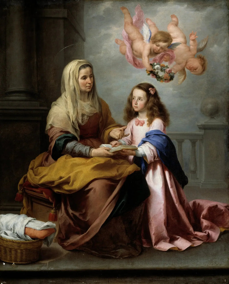 Sint Anna leert Maria lezen - Bartolomé Esteban Murillo

Source:
Sainte Anne enseigne la lecture à Marie - Bartolomé Esteban Murillo