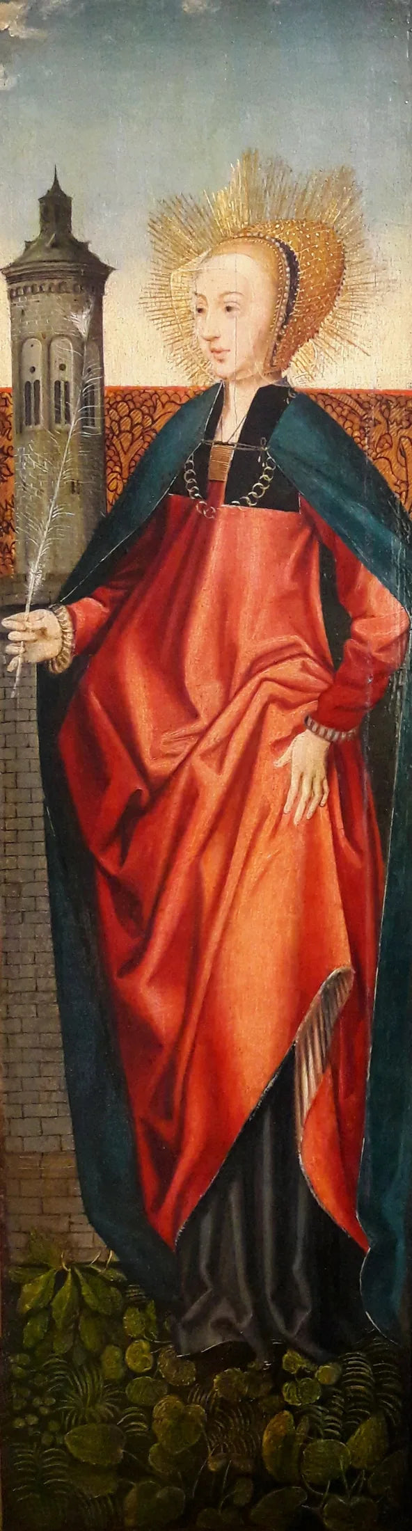 Sint Barbara. - Jacob Cornelisz van Oostsanen