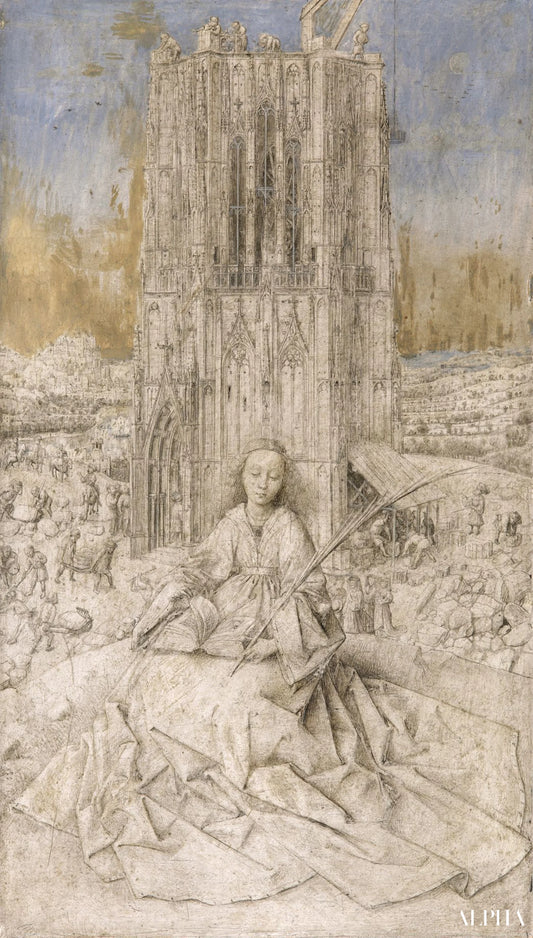 Sainte-Barbe - Jan Van Eyck - Reproductions de tableaux et peintures haut de gamme