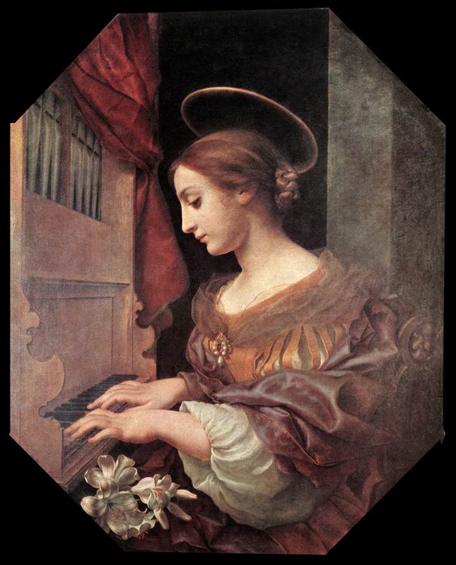 Sint Cecilia op het orgel - Carlo Dolci