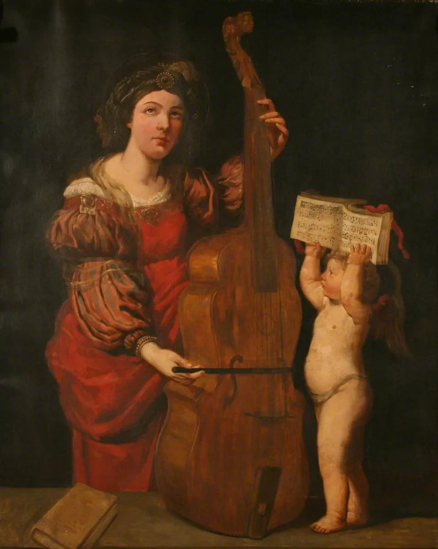 Sint Cecilia die viool speelt - Domenichino