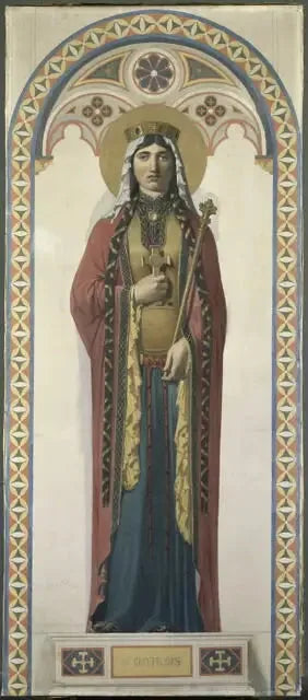 Sainte Clotilde, vrouw van Clovis - Jean-Auguste-Dominique Ingres