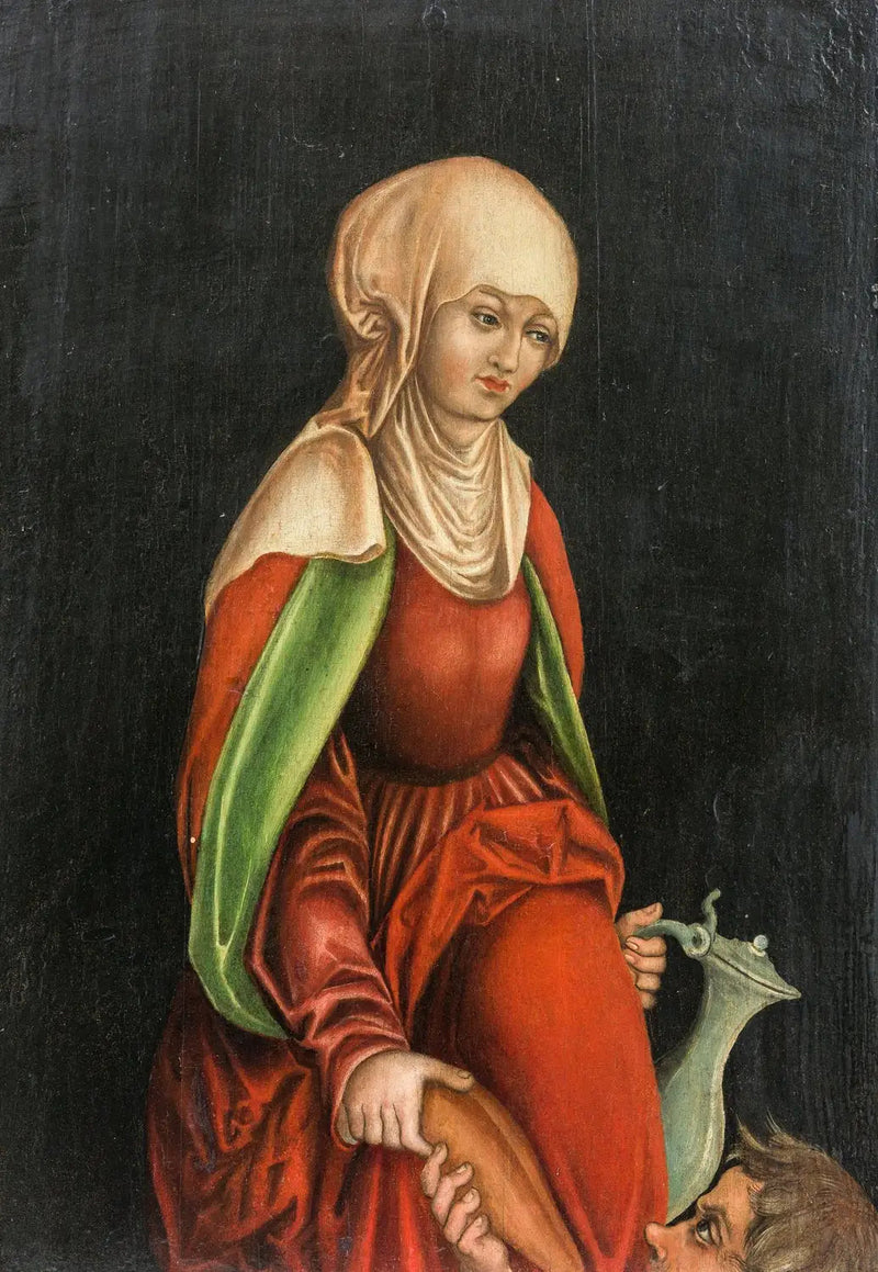 Sint Elisabeth van Thüringen geeft brood en water aan een bedelaar - Lucas Cranach de Oudere