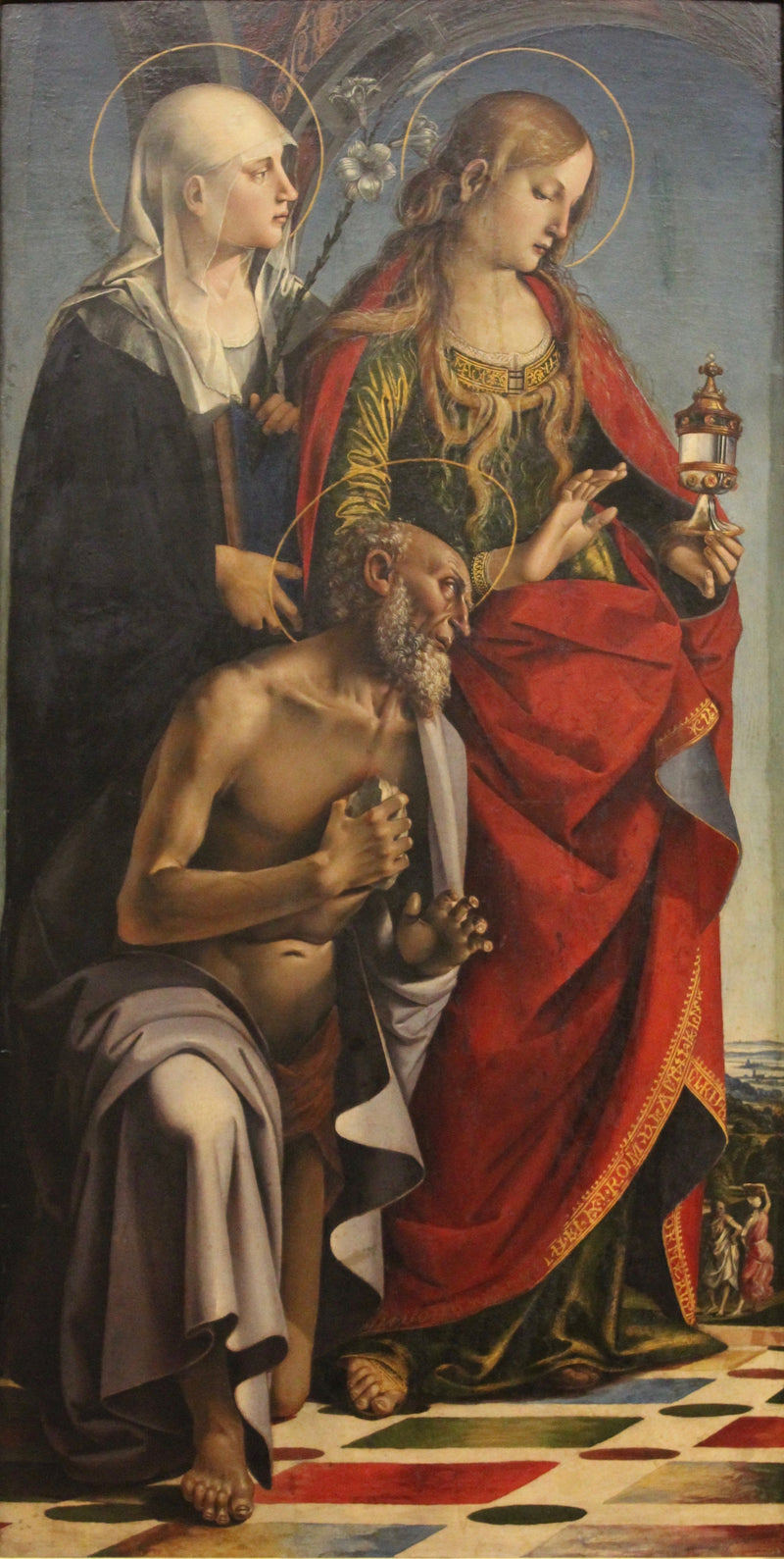 Heilige Eustachius, Heilige Maria Magdalena en Sint Jeroen - Luca Signorelli