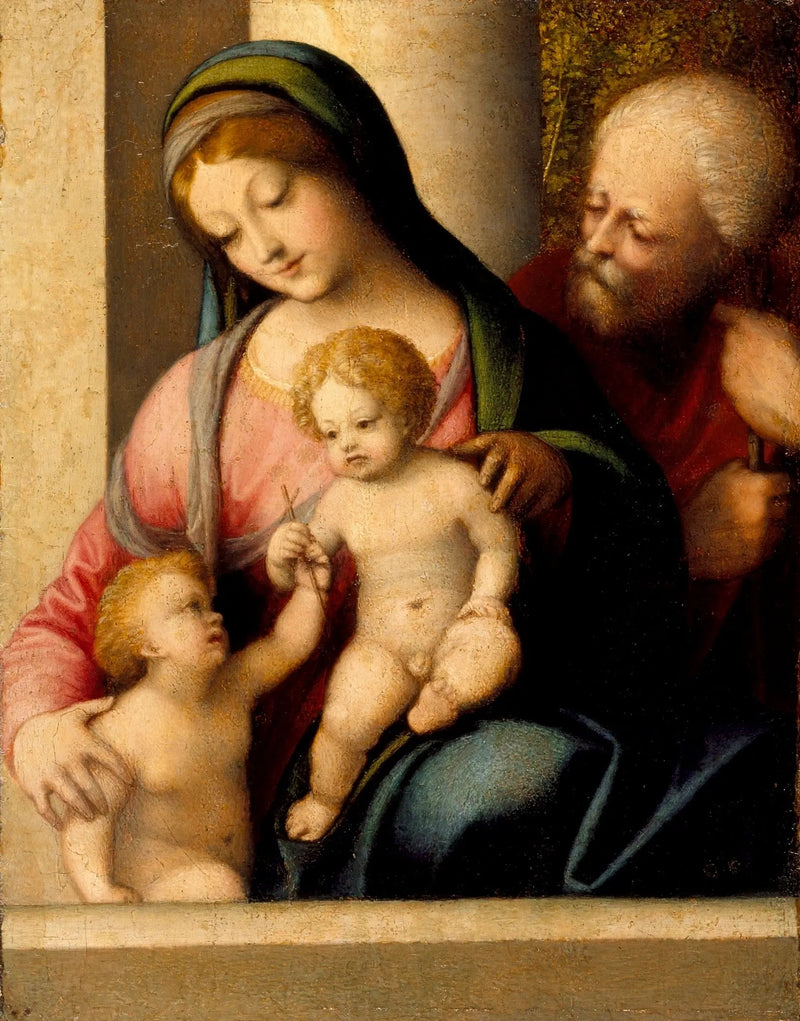 Heilige Familie en Sint Johannes - Antonio da Correggio