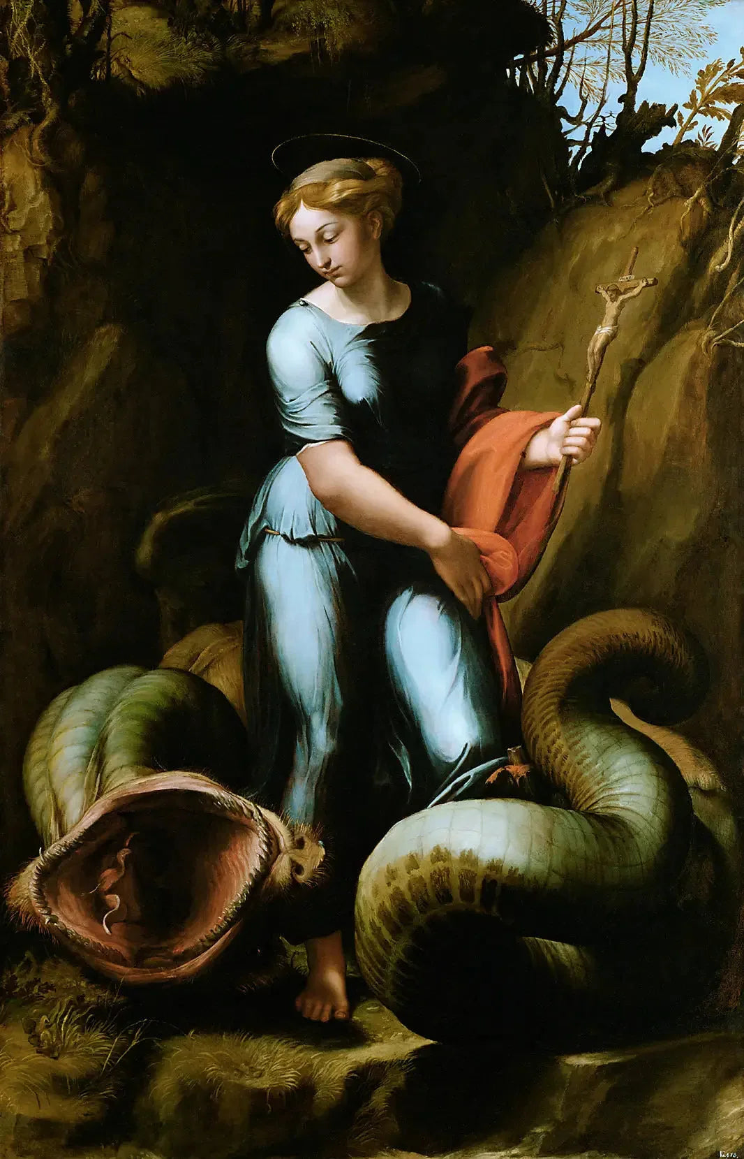 Sainte Marguerite - Raphaël Sanzio image 1 reproduction de peinture à l’huile