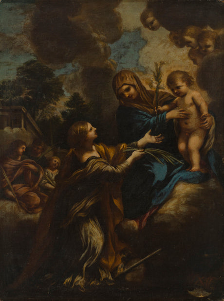 Sint-Maria, het kleine Jezus en Sint-Catharina - Pietro da Cortona