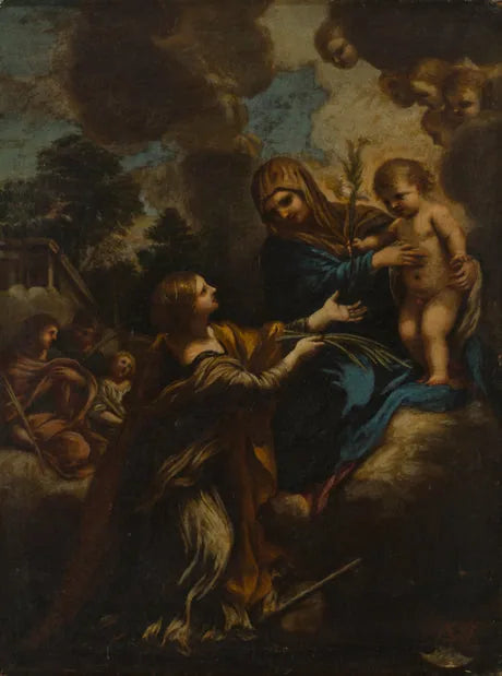 Sint-Maria, het kleine Jezus en Sint-Catharina - Pietro da Cortona