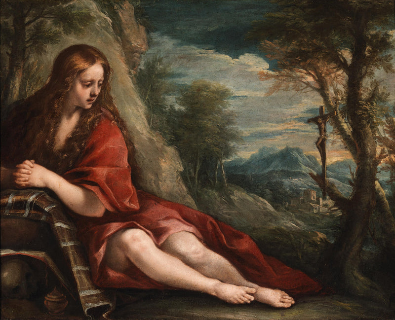 Sint Maria Magdalena in de woestijn - Annibale Carracci