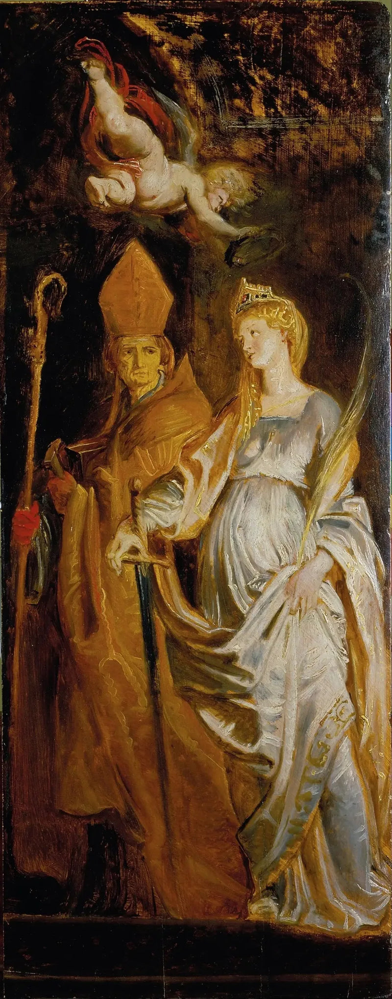 Sint Catharina van Alexandrië en Eligius (geassocieerd met de heiligen Amand en Walburga) - Peter Paul Rubens