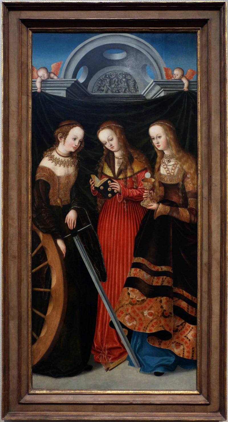 Heilige Catharina, Margaretha en Barbara - Lucas Cranach de Oudere