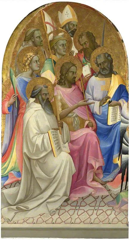 Heiligen aanhangers: Linker hoofdpaneel - Lorenzo Monaco