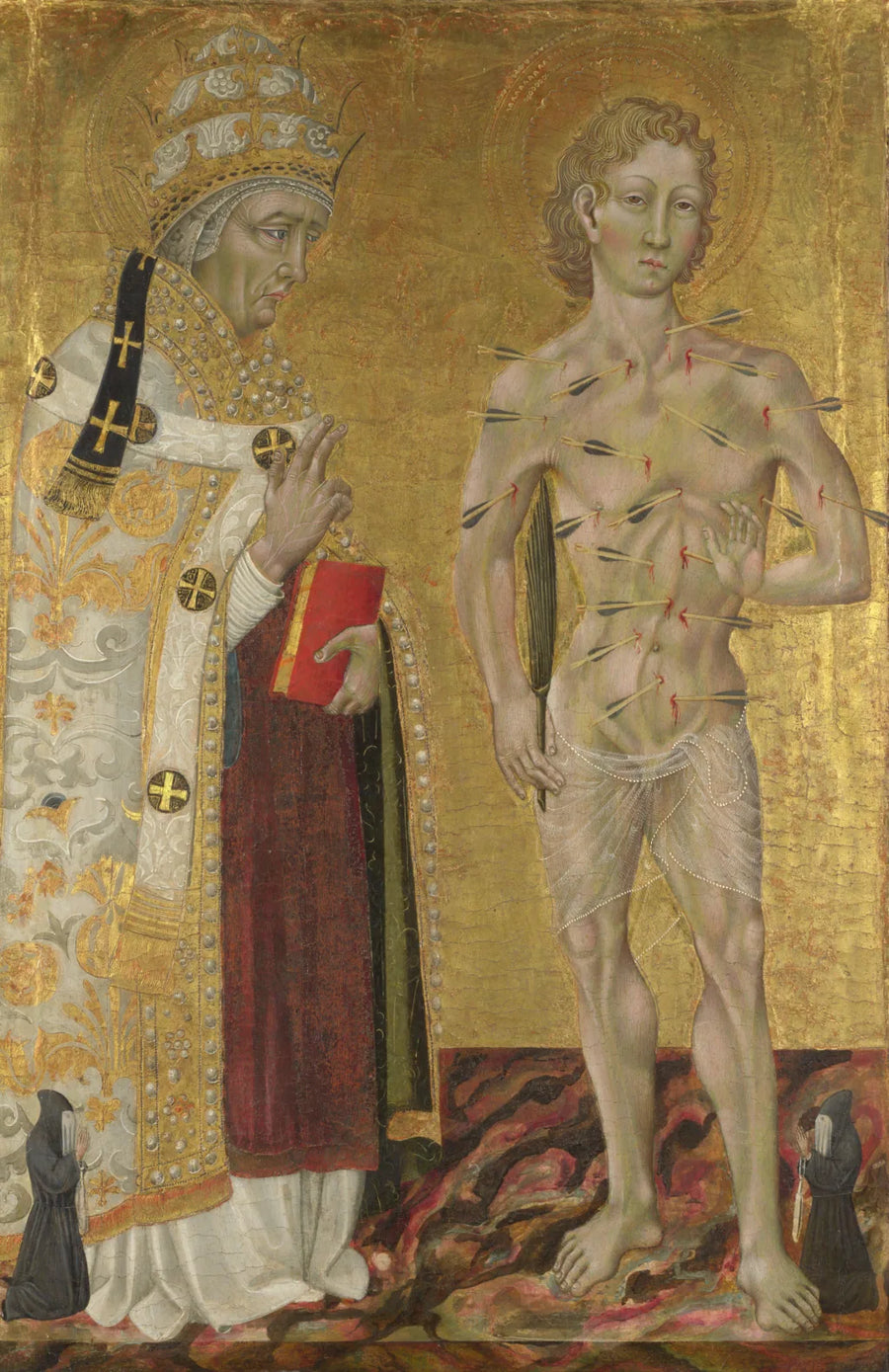 Heiligen Fabianus en Sebastianus - Giovanni di Paolo
