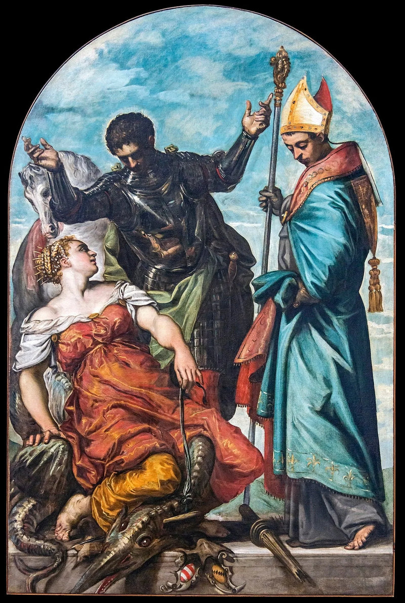 Sint-Joris en Louis van Toulouse - Jacopo Tintoretto