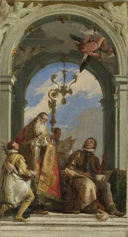 Sint Maxime en Oswald (?) - Giovanni Battista Tiepolo