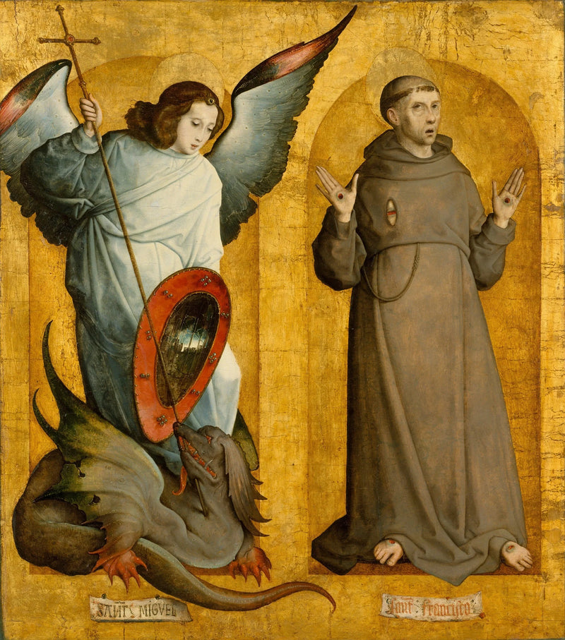 Heiligen Michaël en Franciscus van Assisi - Juan de Flandes