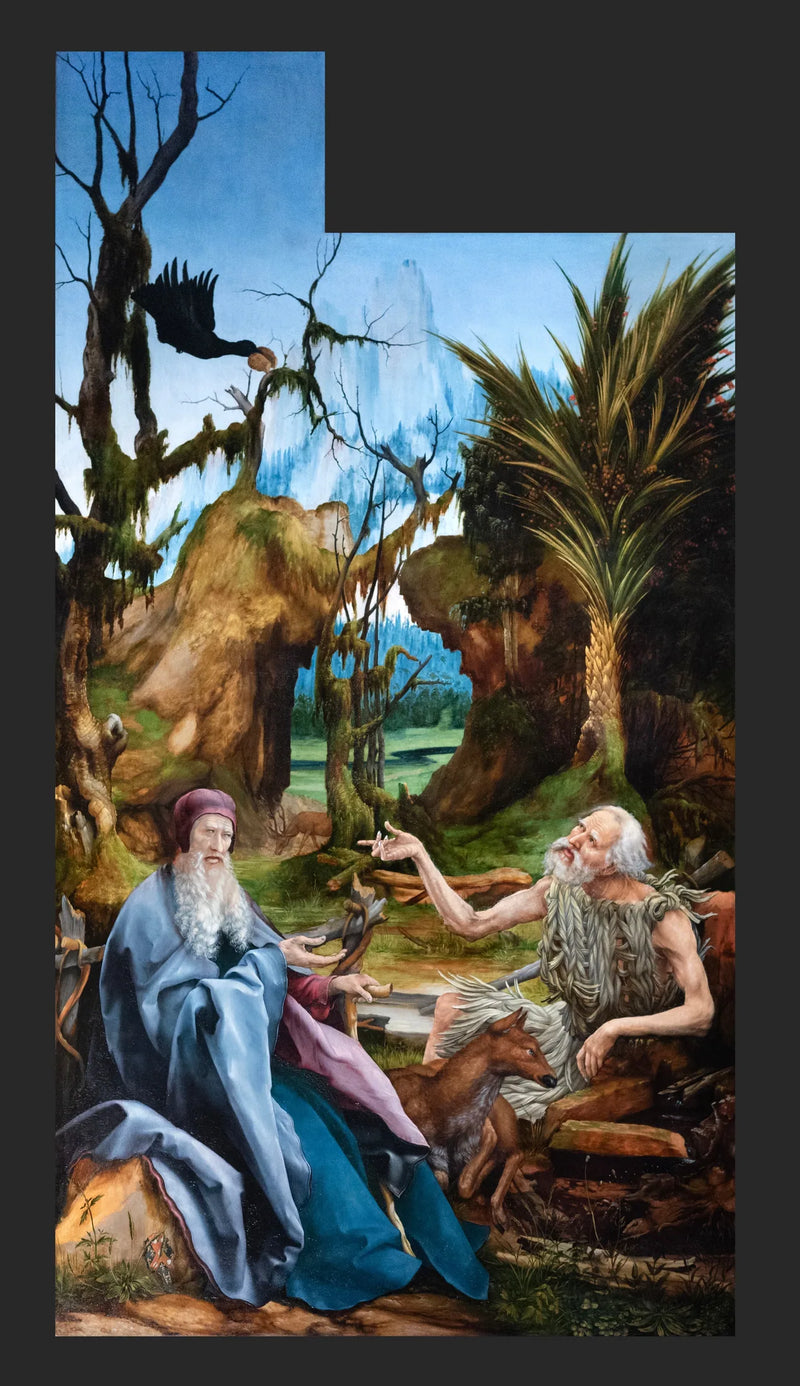 Sint Paulus en Antonius in de Woestijn - Matthias Grünewald