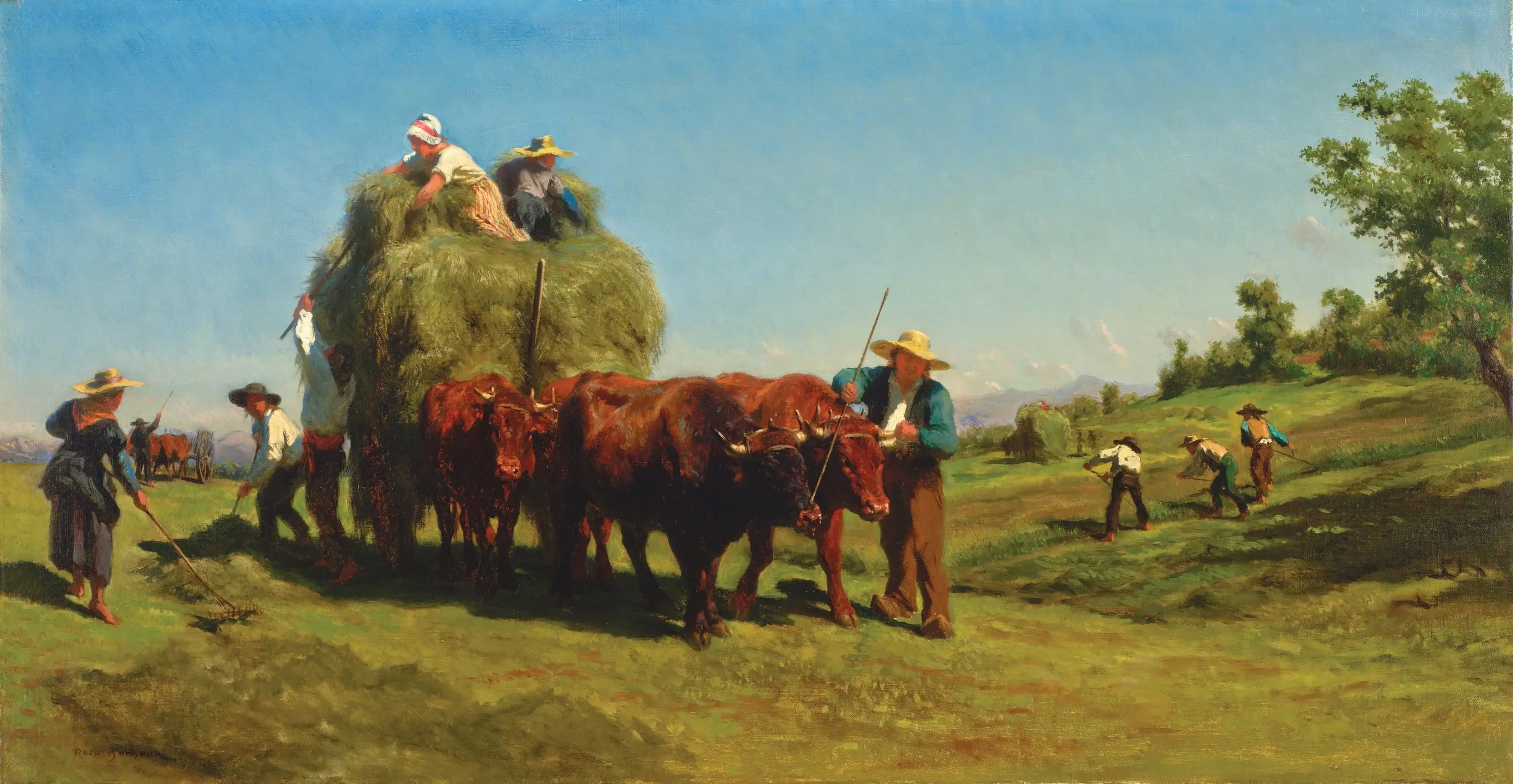 Saison des récoltes - Rosa Bonheur image 1 copie peinte à la main à l’huile
