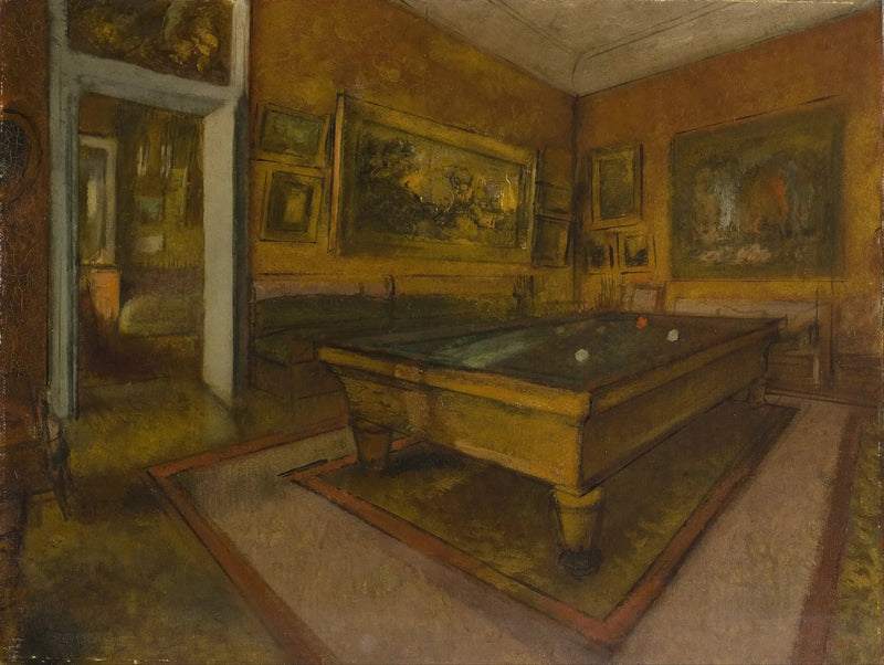 Biljartzaal in Ménil-Hubert - Edgar Degas