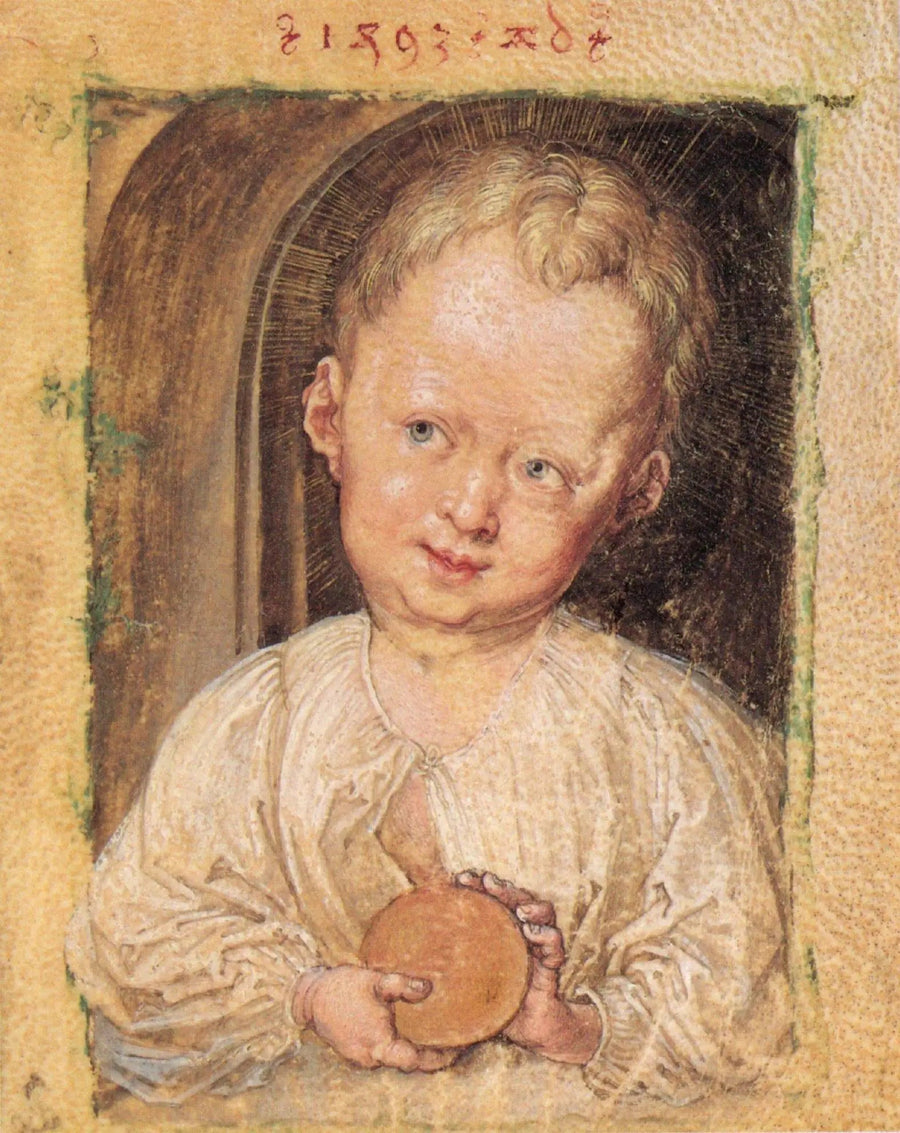 Salvator Mundi met het Kind Jezus - Albrecht Dürer