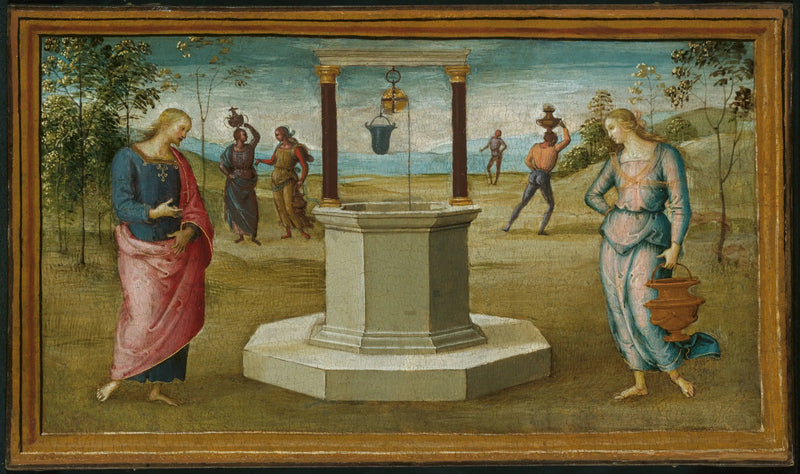 Samaritaine bij de put - Pietro Perugino