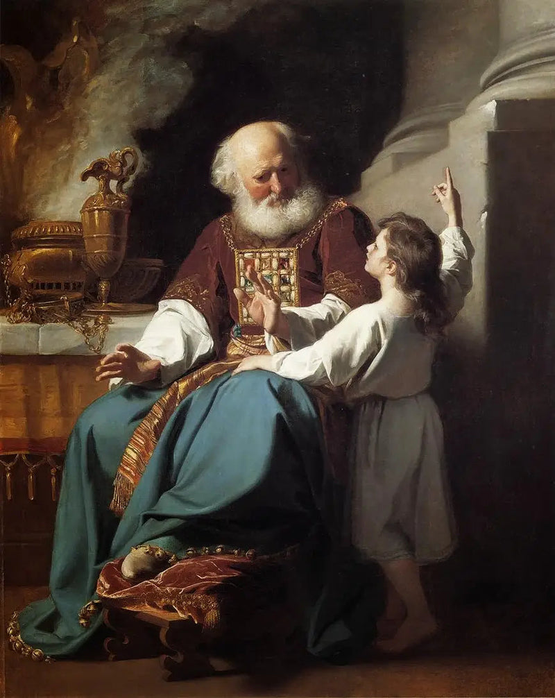 Samuel die Eli de goddelijke oordelen over het huis van Eli vertelt - John Singleton Copley

Source:
Samuel rapportant à Éli les jugements de Dieu sur la maison d'Éli - John Singleton Copley