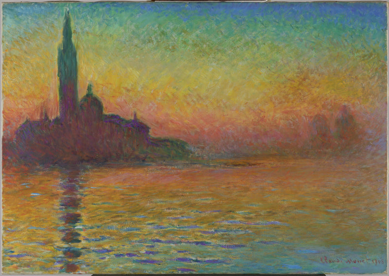 San Giorgio Maggiore in de schemering W1768 - Claude Monet
