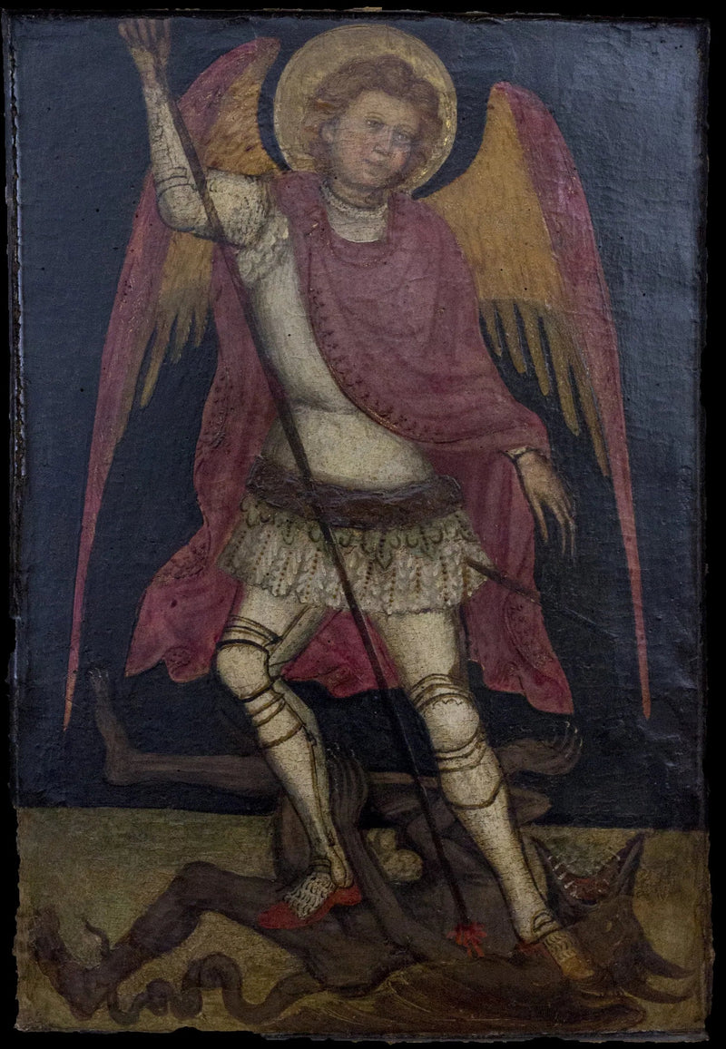 San Michele Arcangelo vecht tegen Satana - Guariento di Arpo