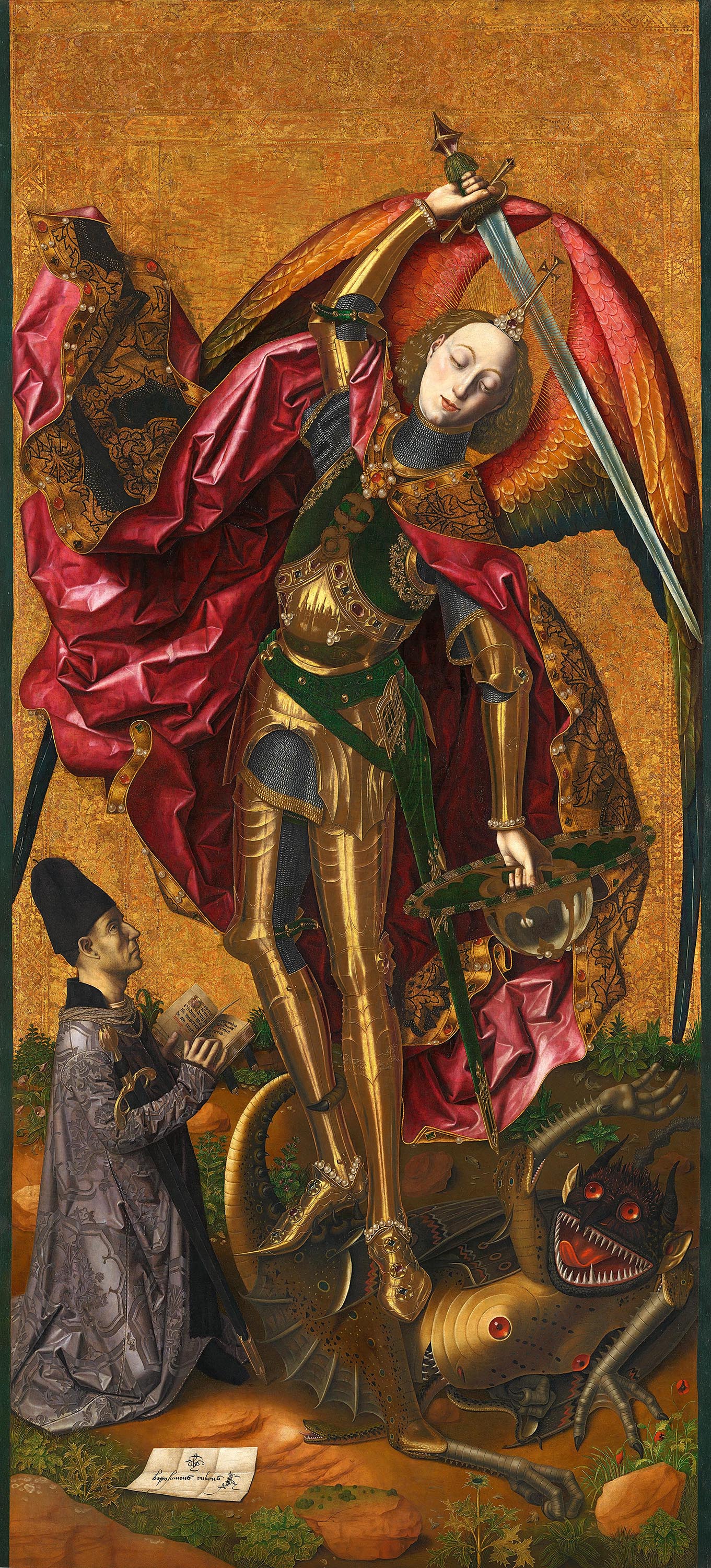 San Michele trionfa sul demonio - Bartolomé Bermejo - Alpha Reproduction