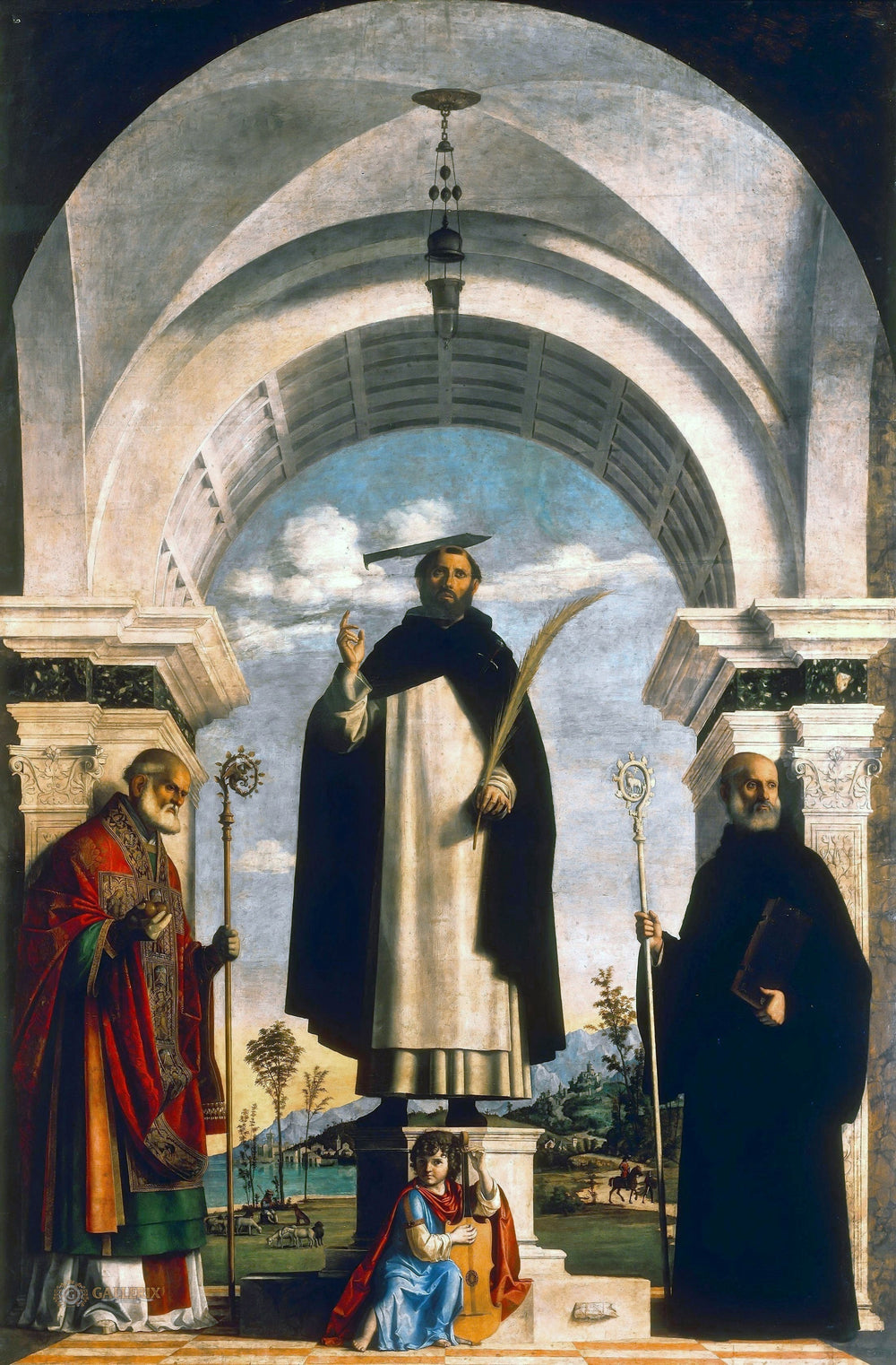 San Pietro martyre tra i santi Nicola e Benedetto - Cima da Conegliano - Alpha Reproduction