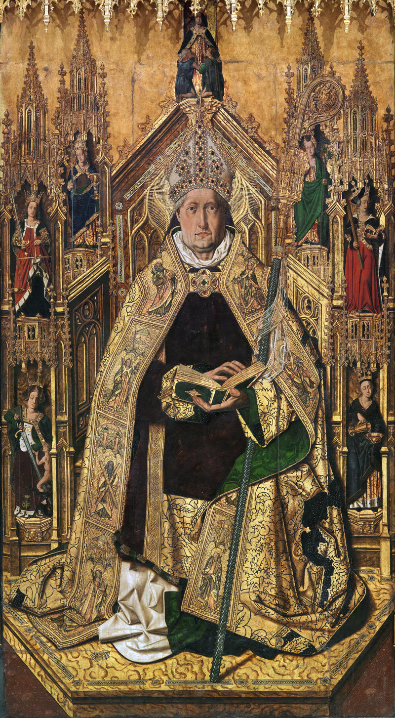 Santo Domingo de Silos geïnstalleerd als bisschop, door Bartolomé Bermejo (Prado Museum) - Bartolomé Bermejo