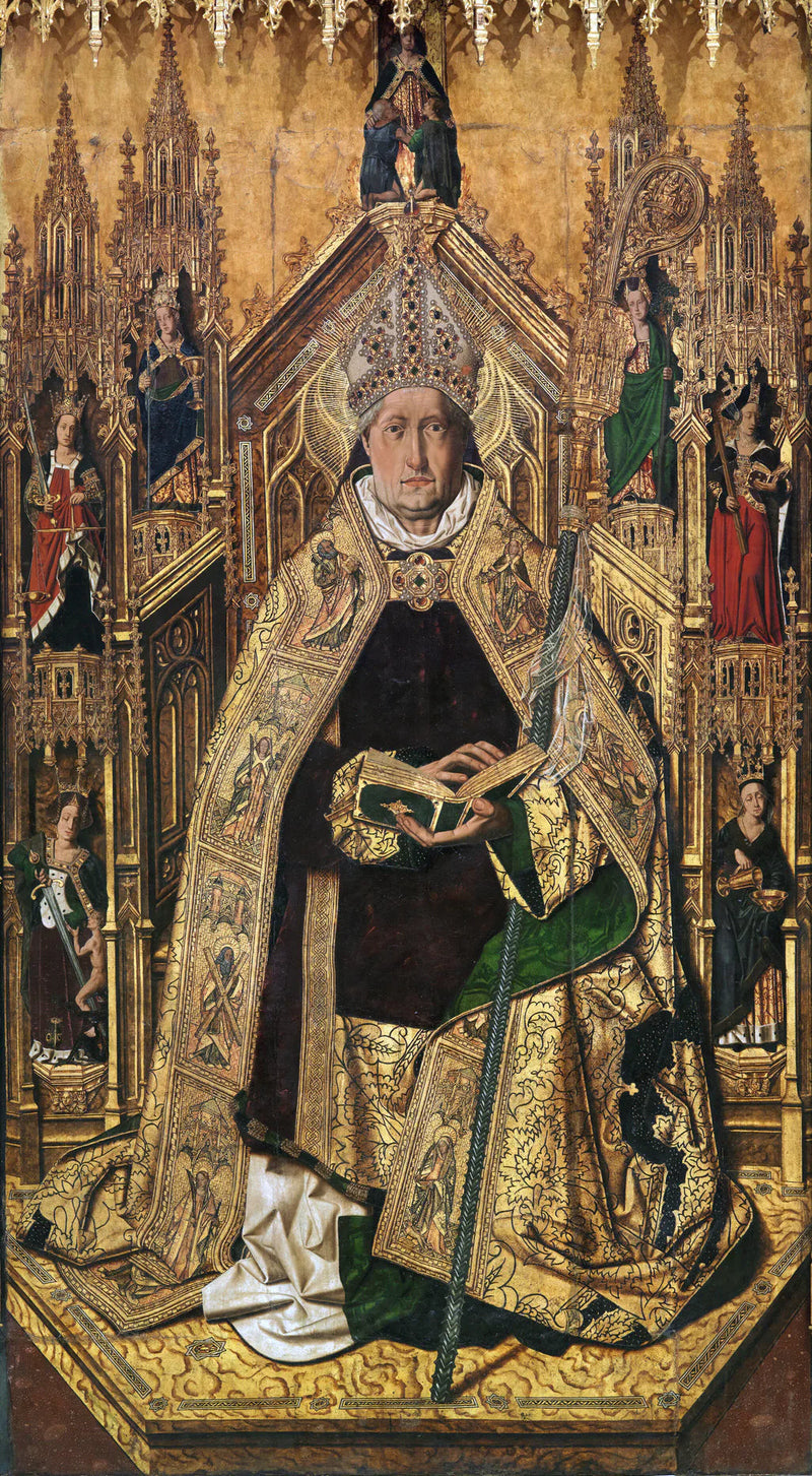 Santo Domingo de Silos geïnstalleerd als bisschop, door Bartolomé Bermejo (Prado Museum) - Bartolomé Bermejo