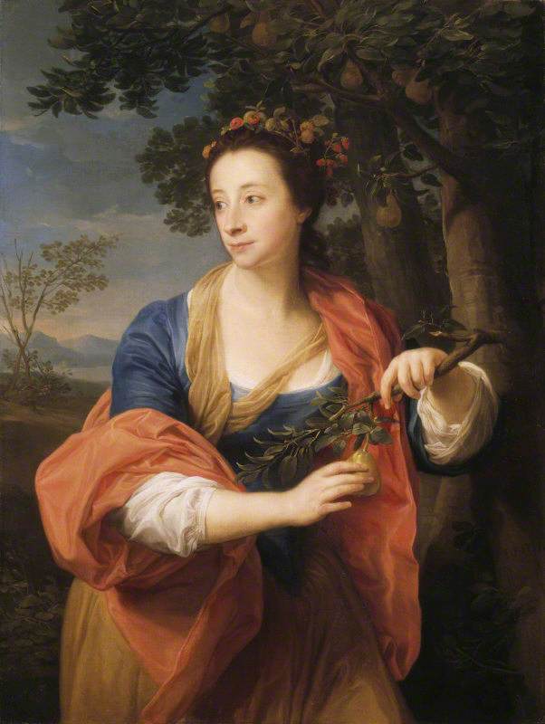 Sarah Lethieullier, Lady Fetherstonhaugh (1722-1788), met de tak van een perenboom - Pompeo Batoni