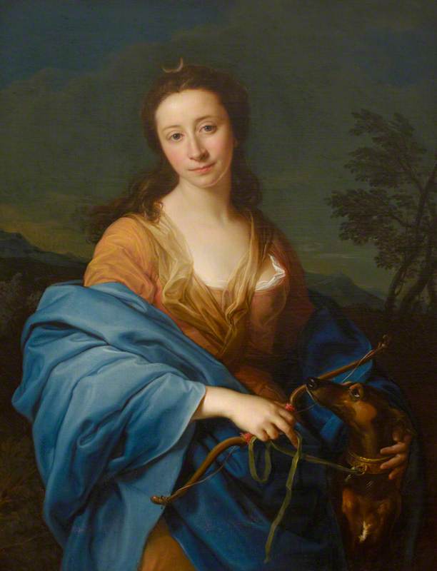 Sarah Lethieullier, Lady Fetherstonhaugh (1722-1788), in de rol van Diana - Pompeo Batoni