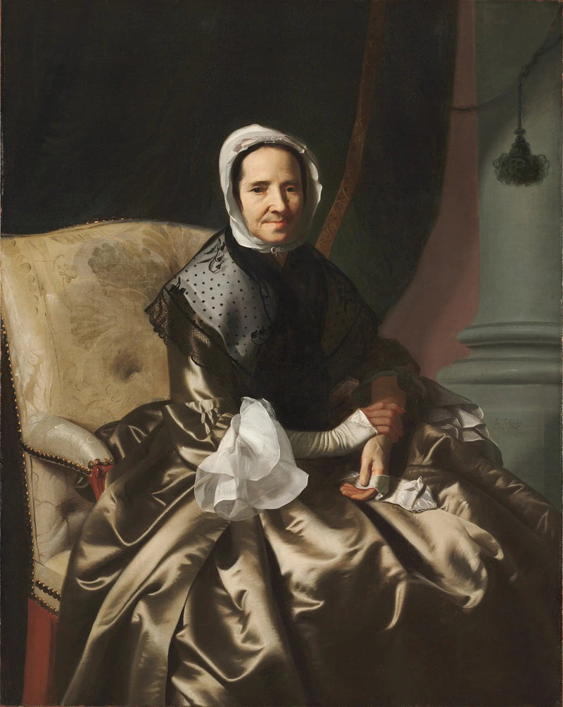 Sarah Morecock Boylston (Mme Thomas Boylston) (1696-1774) - John Singleton Copley

Source:
Sarah Morecock Boylston (Mme Thomas Boylston) (1696-1774) - John Singleton Copley