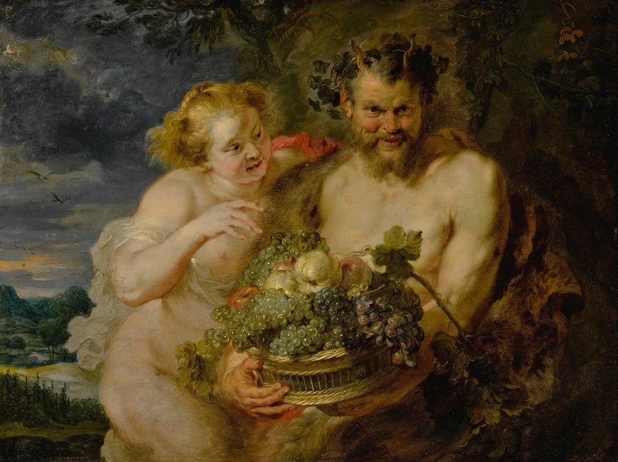 Satire en Bacchante - Peter Paul Rubens