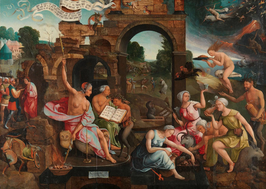 Saül en de tovenares van Endor - Jacob Cornelisz van Oostsanen