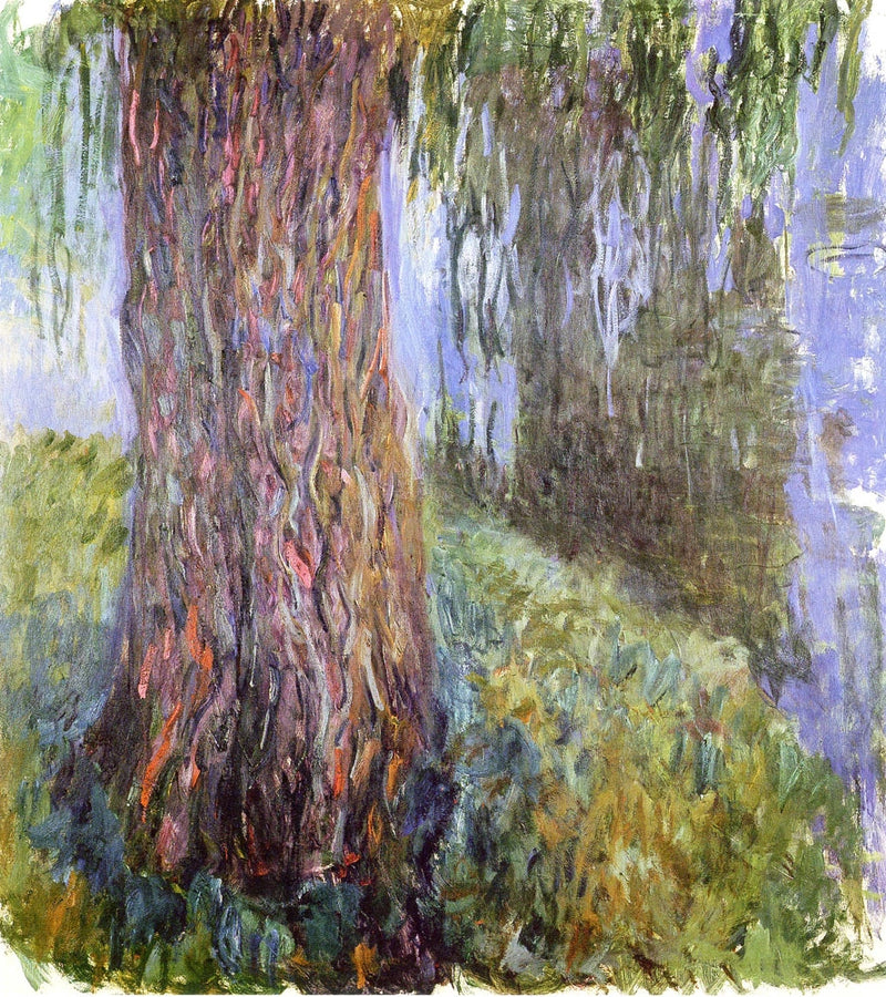 Treurwilg en vijver met waterlelies - Claude Monet
