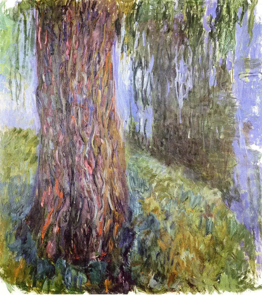 Treurwilg en vijver met waterlelies - Claude Monet