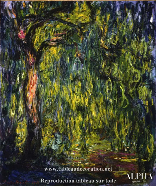 Saule pleureur - Reproduction peinture tableau Monet - Reproductions de tableaux et peintures haut de gamme