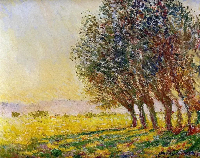 Wilgen in de ondergaande zon - Claude Monet