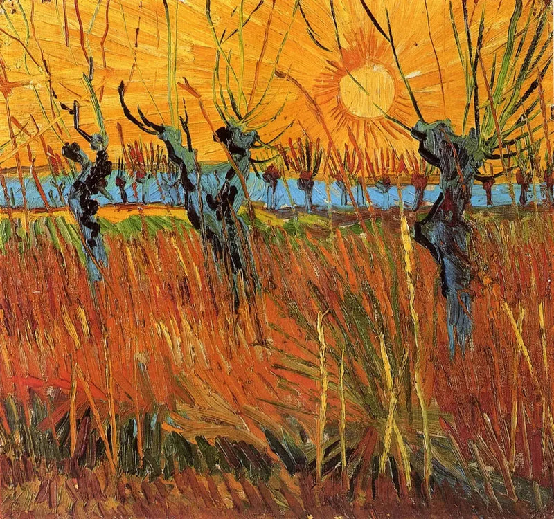 Wilgen in de ondergaande zon - Vincent van Gogh