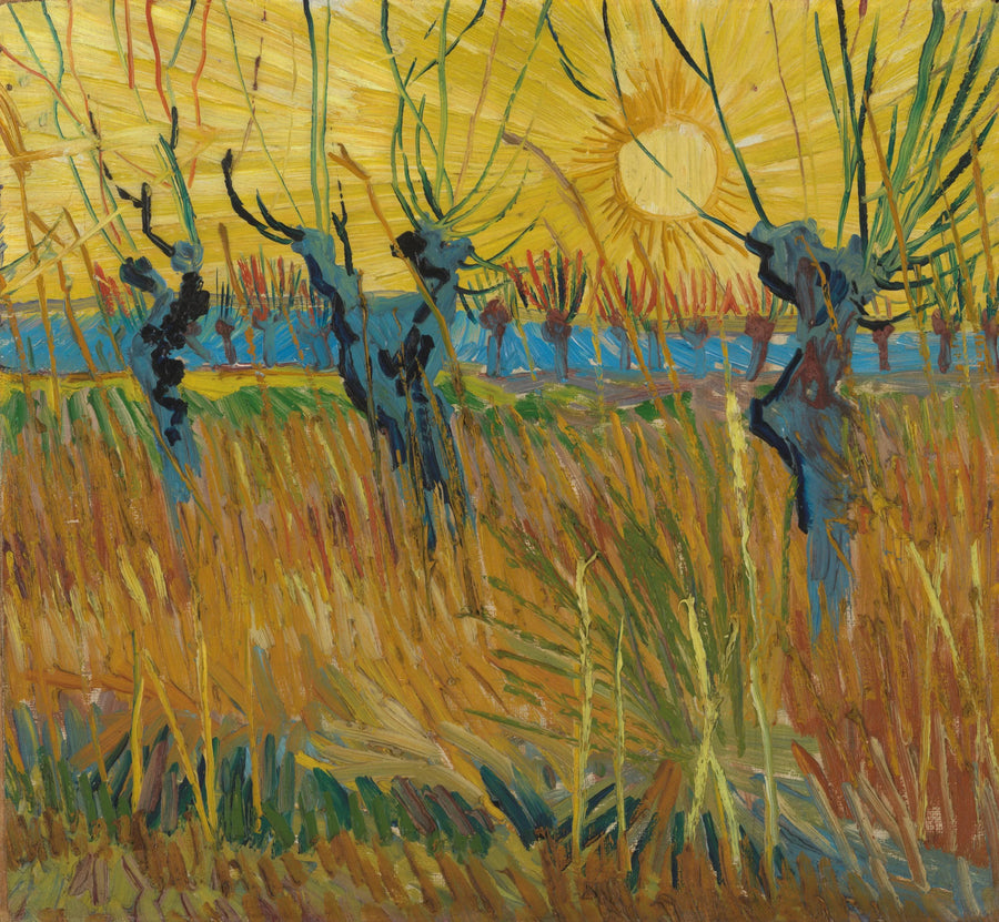Wilgen in de ondergaande zon - Vincent van Gogh