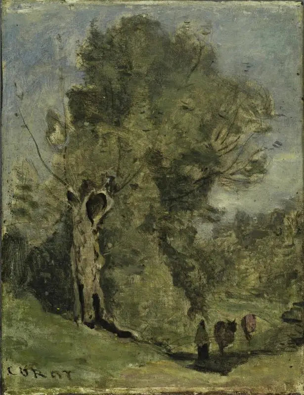 Bosrijke scène - Jean-Baptiste Camille Corot
